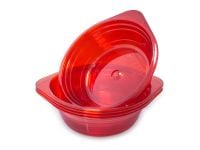 Glass bowl red 350 ml